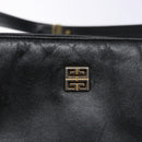 GIVENCHY Shoulder Bag Leather Black Gold Auth bs28533-14