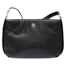 GIVENCHY Shoulder Bag Leather Black Gold Auth bs28533-2