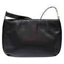 GIVENCHY Shoulder Bag Leather Black Gold Auth bs28533-3