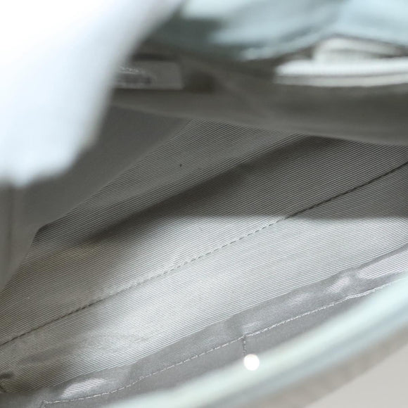 GIVENCHY Hand Bag Nylon Blue Silver Auth bs28535