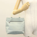 GIVENCHY Hand Bag Nylon Blue Silver Auth bs28535-21