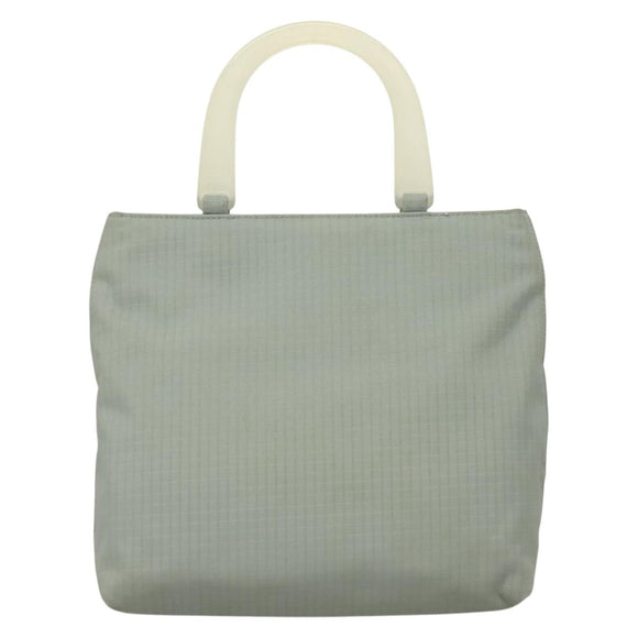 GIVENCHY Hand Bag Nylon Blue Silver Auth bs28535