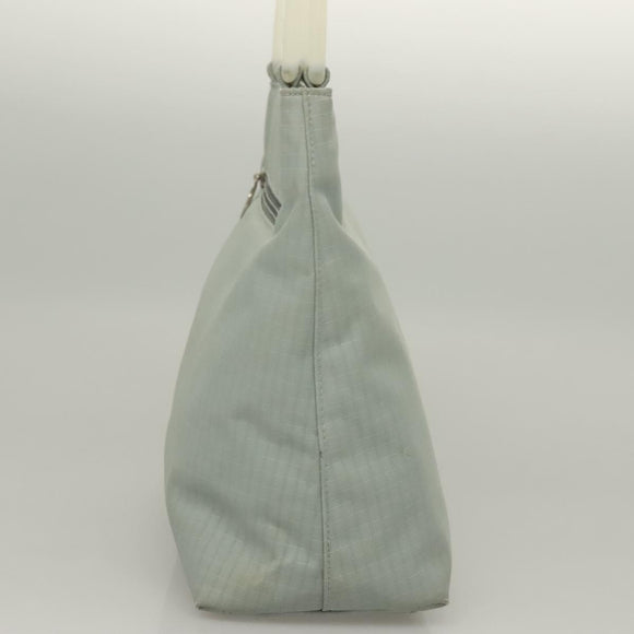 GIVENCHY Hand Bag Nylon Blue Silver Auth bs28535