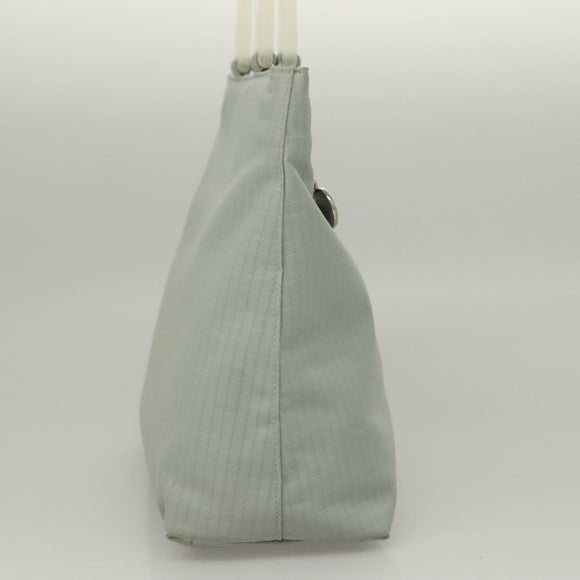 GIVENCHY Hand Bag Nylon Blue Silver Auth bs28535