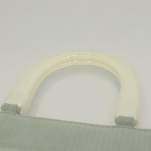 GIVENCHY Hand Bag Nylon Blue Silver Auth bs28535