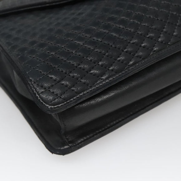 BALLY Hand Bag Leather Black Gold Auth bs28536