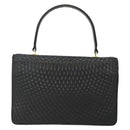 BALLY Hand Bag Leather Black Gold Auth bs28536-3