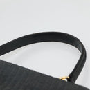 BALLY Hand Bag Leather Black Gold Auth bs28536-8