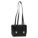 Gianni Versace Shoulder Bag Leather Black Gold Auth bs28537-1
