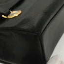 Gianni Versace Shoulder Bag Leather Black Gold Auth bs28537-8