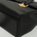Gianni Versace Shoulder Bag Leather Black Gold Auth bs28537-15