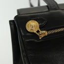 Gianni Versace Shoulder Bag Leather Black Gold Auth bs28537-18