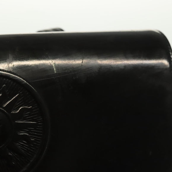 Gianni Versace Shoulder Bag Leather Black Gold Auth bs28537