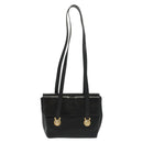 Gianni Versace Shoulder Bag Leather Black Gold Auth bs28537-13