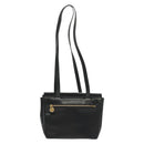 Gianni Versace Shoulder Bag Leather Black Gold Auth bs28537-2