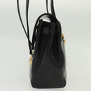 Gianni Versace Shoulder Bag Leather Black Gold Auth bs28537-3