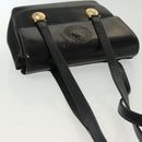 Gianni Versace Shoulder Bag Leather Black Gold Auth bs28537-6