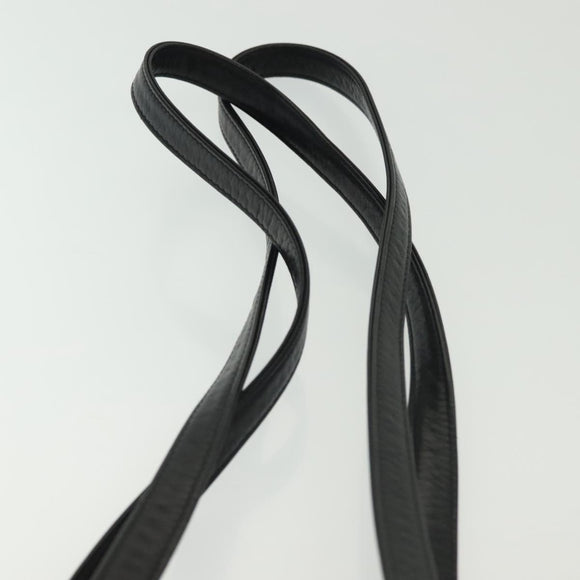 Gianni Versace Shoulder Bag Leather Black Gold Auth bs28537