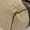 BVLGARI Logo Mania Hand Bag Canvas Beige Gold Auth bs28543-15