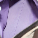 BVLGARI Logo Mania Hand Bag Canvas Beige Gold Auth bs28543-11