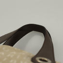 BVLGARI Logo Mania Hand Bag Canvas Beige Gold Auth bs28543-14