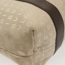BVLGARI Logo Mania Hand Bag Canvas Beige Silver Auth bs28544-16