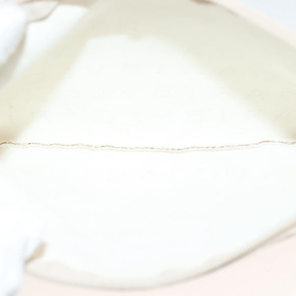 BVLGARI Logo Mania Hand Bag Canvas Beige Silver Auth bs28544