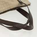 BVLGARI Logo Mania Hand Bag Canvas Beige Silver Auth bs28544-8