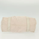 BVLGARI Logo Mania Hand Bag Canvas Pink Silver Auth bs28545-6