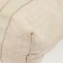 BVLGARI Logo Mania Hand Bag Canvas Pink Silver Auth bs28545-15