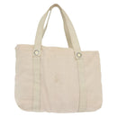 BVLGARI Logo Mania Hand Bag Canvas Pink Silver Auth bs28545-2