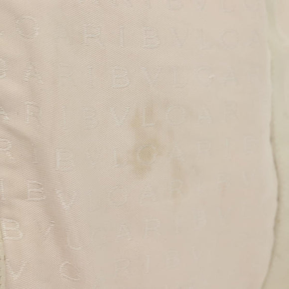 BVLGARI Logo Mania Hand Bag Canvas Pink Silver Auth bs28545