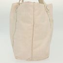 BVLGARI Logo Mania Hand Bag Canvas Pink Silver Auth bs28545-5