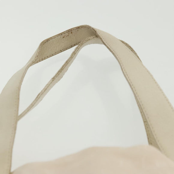 BVLGARI Logo Mania Hand Bag Canvas Pink Silver Auth bs28545