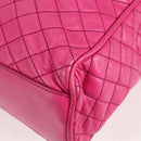 DOLCE&GABBANA Chain Tote Bag Leather Pink Silver Auth bs28546-11