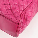 DOLCE&GABBANA Chain Tote Bag Leather Pink Silver Auth bs28546-13