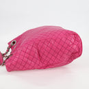 DOLCE&GABBANA Chain Tote Bag Leather Pink Silver Auth bs28546-4