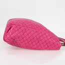 DOLCE&GABBANA Chain Tote Bag Leather Pink Silver Auth bs28546-5