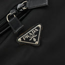 PRADA Koffer Nylon Zwart Zilver Auth bs28547-10