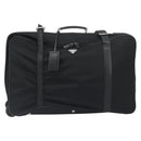 PRADA Koffer Nylon Zwart Zilver Auth bs28547-13