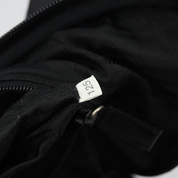 PRADA Koffer Nylon Zwart Zilver Auth bs28547