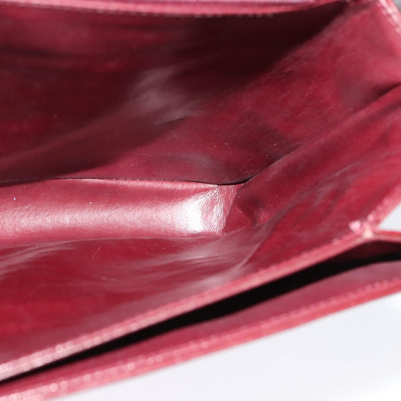 GIVENCHY Shoulder Bag Leather Bordeaux Auth bs28548