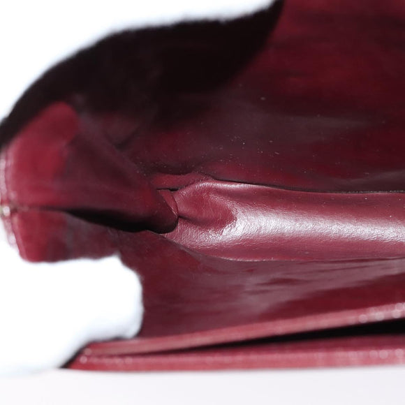 GIVENCHY Shoulder Bag Leather Bordeaux Auth bs28548