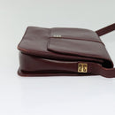 GIVENCHY Shoulder Bag Leather Bordeaux Auth bs28548-4