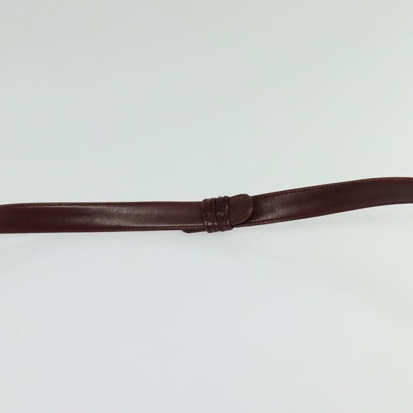 GIVENCHY Shoulder Bag Leather Bordeaux Auth bs28548