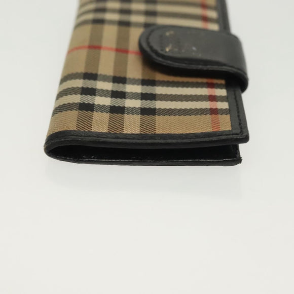 BURBERRY Key Case Canvas Leather 3Set Green Beige Auth bs28555
