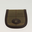 BURBERRY Key Case Canvas Leather 3Set Green Beige Auth bs28555-2
