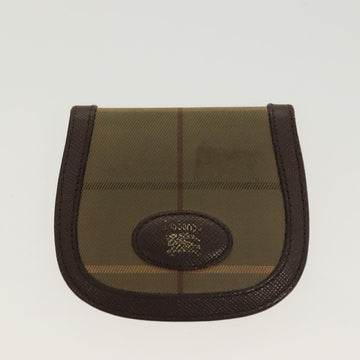 BURBERRY Key Case Canvas Leather 3Set Green Beige Auth bs28555 - 0