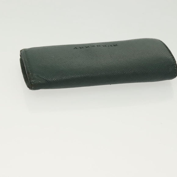 BURBERRY Key Case Canvas Leather 3Set Green Beige Auth bs28555