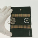 BURBERRY Key Case Canvas Leather 3Set Green Beige Auth bs28555-23